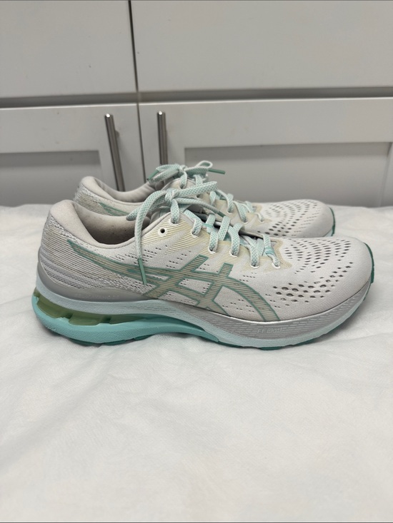 Asics Shoes - Asics White and Mint Green Women's Athletic Running Shoes